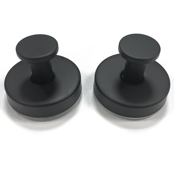 Krokar med Sugkopp, 2 pack Black Black