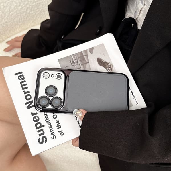 Harmaa PC+PU Iskunkestävä Puhelinkotelo Yhteensopiva iPhone 17:n Kanssa