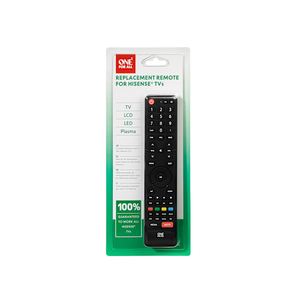 URC 1916 Remote control replacement Hisense Sort