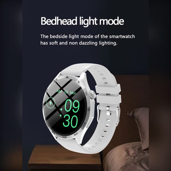 Multifunktionell Smartwatch med Bluetooth-samtal, pulsmätare och anpassningsbar urtavla Silver Silver