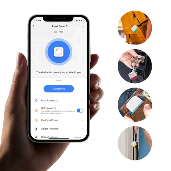 Grøn Bluetooth Anti-Tab Tracker: Tovejs Finder til Nøgler, Tasker og Mere