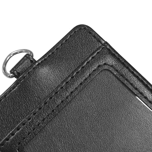 Pystysuuntainen korttiteline PU-nahkaa Black Black
