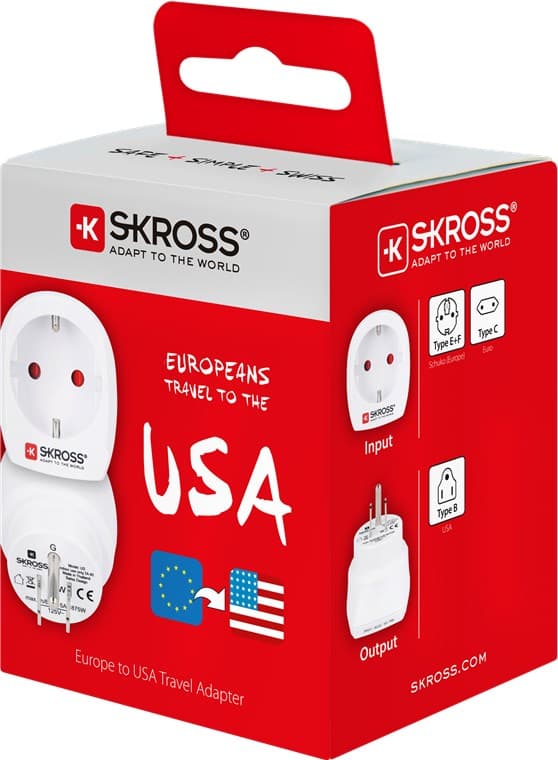 Land adapter Europa til USA