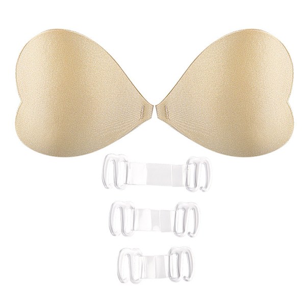 Hjärtformad självhäftande BH Beige L
