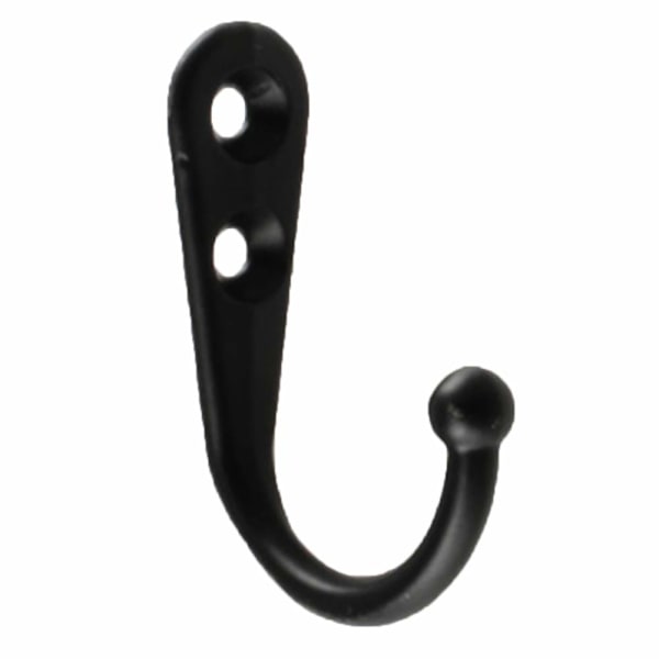 Väggkrokar med skruvar 10-pack Black Black