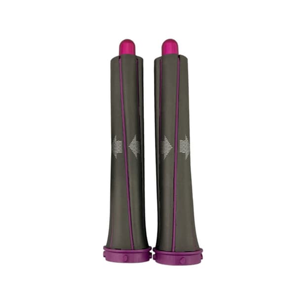 Locktångsmunstycke kompatibelt med Dyson HD01/03/08/15/16 - 5:e generationen knappfrigöring för snabb byte, kompakt reseformat, ABS fuchsia, 1+2 set