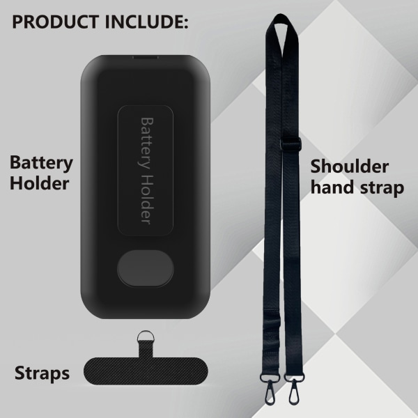 Battery Back Clip beskyttende etui til Apple Vision Pro Sort