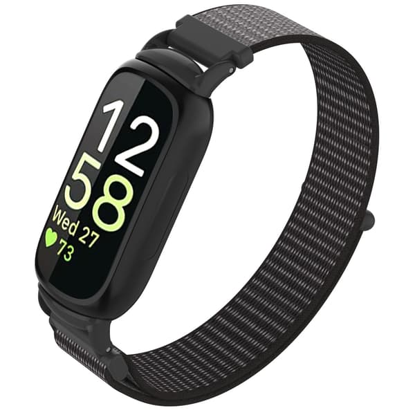 Nylon Loop Hook and Loop Rem Kompatibel med Fitbit Inspire 3 - Fås i Flere Farver Grey Grey