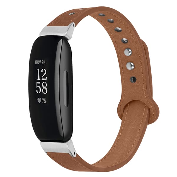 Kellon ranneke aitoa nahkaa Brown Fitbit Inspire 2 Brown