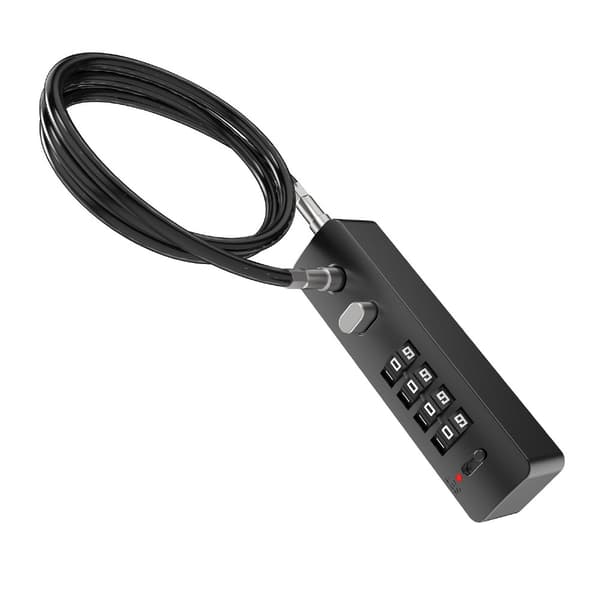 60cm Återställbart Kombinationslåskabel - Förbättrad Säkerhet & Flexibilitet Black Black