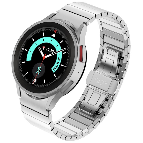 Sølvfarvet urrem i rustfrit stål til Samsung Watch 6/5/4