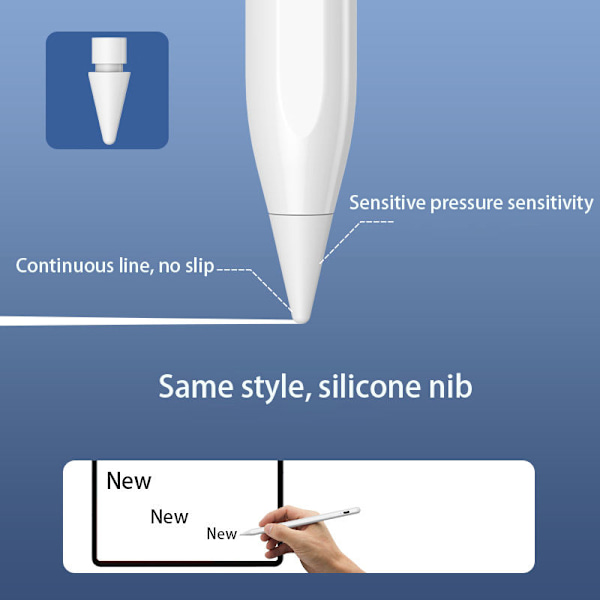 INF Universal Stylus kynä iPadille, jossa 4 kärkeä Valkoinen