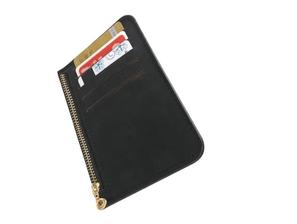 Stor visitkortshållare med myntfack Black Black