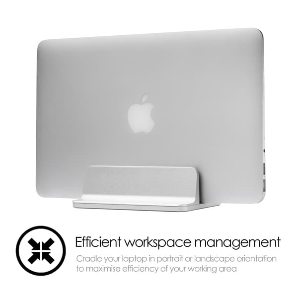 Bordsställ för Mac/Ultrabooks Justerbar Aluminium Silver