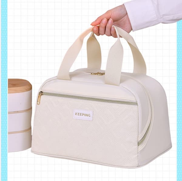 Isolerad lunchväska för arbete Beige Beige