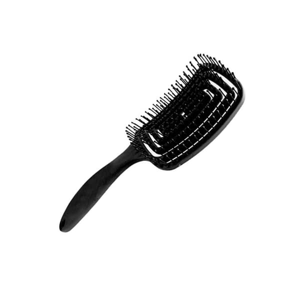 Ergonomisk böjd ventilborste för hårbottenmassage Black Black