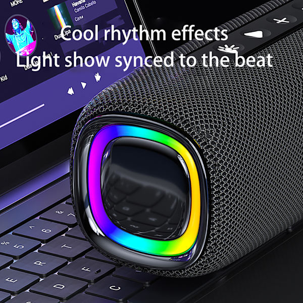 Bluetooth-højttaler med RGB-lys Black Black