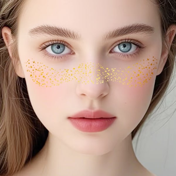 Gold Freckle Midlertidige Tatoveringer (5 Ark) model 1