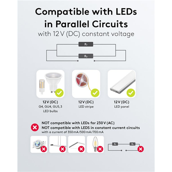 LED-transformer 12 V (DC) (DC), 60 W, IP67