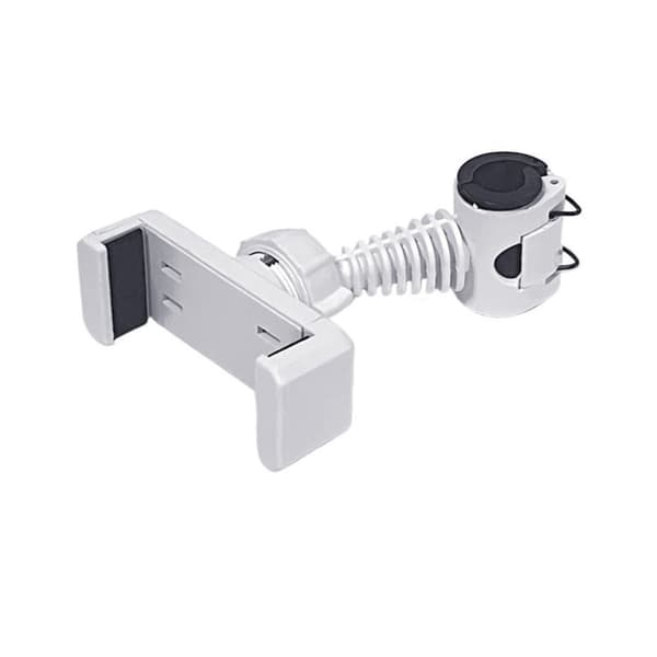 Live streaming-fäste för telefon och kamera, expanderbart enkelplatsfäste för studio och vlogg, 2-pack ABS-klämma med multi-vinkel White White