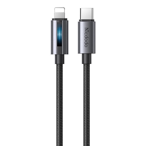 Mcdodo CA-5710 USB-C till Lightning-kabel med 36W blinkande ljus 1,2m (svart)