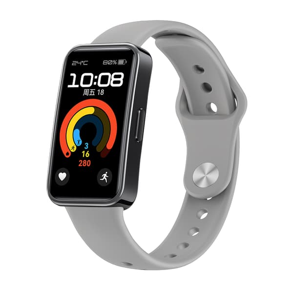 Silikonerem til Huawei Band 9 - Komfortabel og sikker Grey Grey