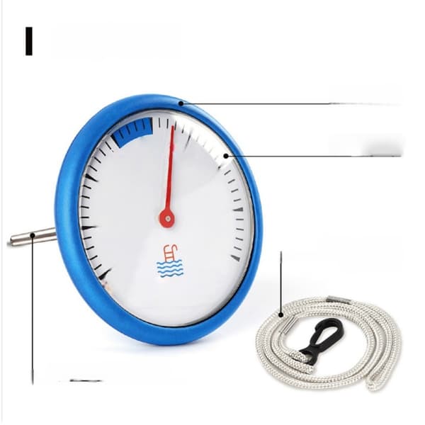 Flydende luksus disk pooltermometer med stor letlæselig digital skærm, 304 rustfrit stål og glas, batterifri, måler -10℃ til 50℃