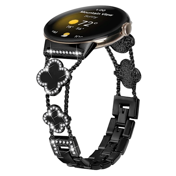 Cloverlink-kedja för Google Pixel Watch Svart