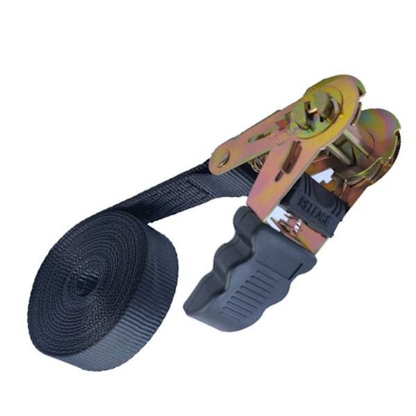 4M Heavy Duty Ratchet Bindestropper, 2,5 cm brede sorte laststropper