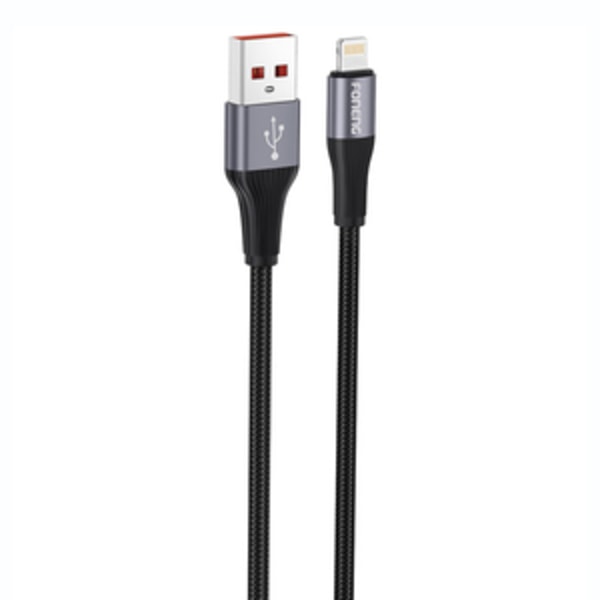 Foneng X112 USB-A till Lightning-kabel 2,4A, 1m (svart)