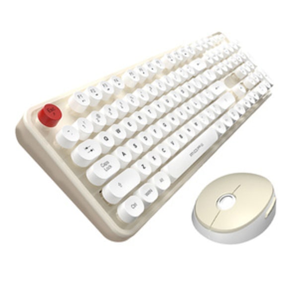 Trådløst tastatur + mus sæt MOFII Sweet 2.4G (Hvid-Beige