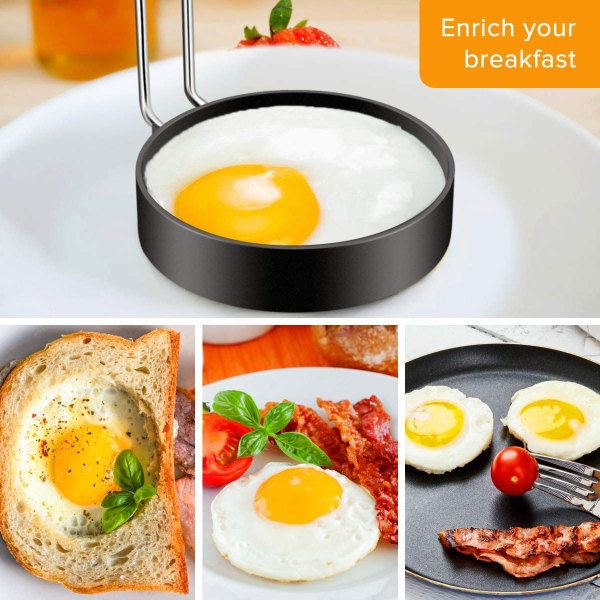 INF Äggring / omelettform 4-pack rostfritt stål/silikon