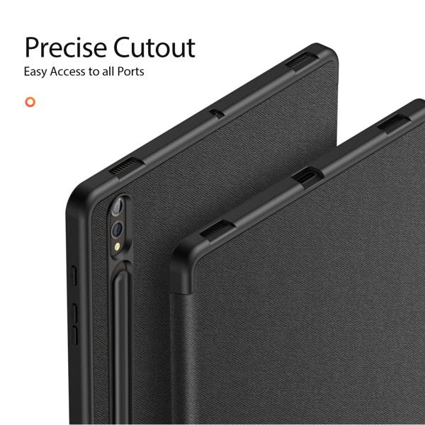 Trifold Stand Folio Case för Samsung Tab S9 Ultra/S8 Ultra Svart