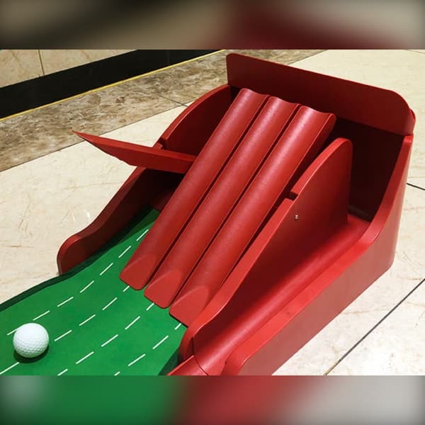 Golf Putting Trainer med Multi-Track System för Precisionsövning Black Black