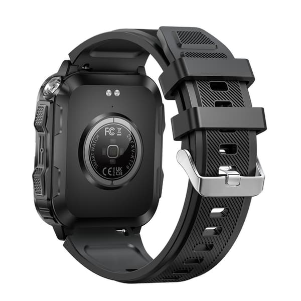 Smartwatch med puls-, blodtryks- og iltmåling Black Black