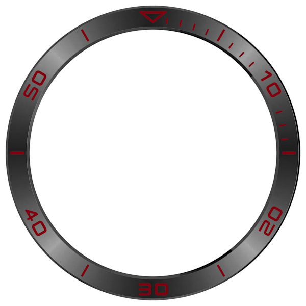 Premium Garmin Tactix 8 AMOLED Bezel - Sort & Rød Accent