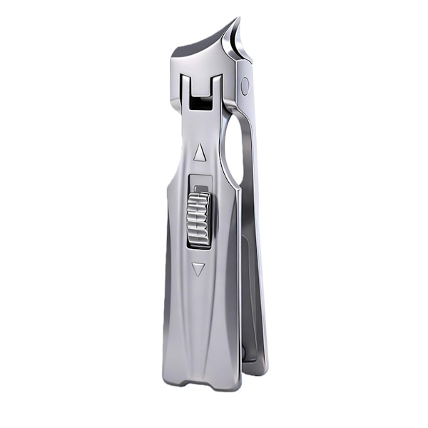 Push-Pull Lås Sneda Nagelknipsare - Silver Titanium, Tysk Precision