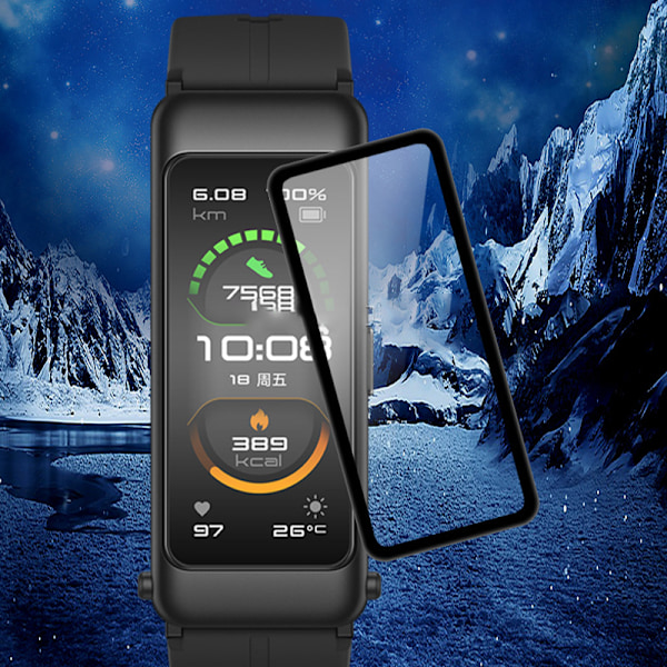 3D-kaareva näytönsuoja Huawei Band B6:lle - 2 kpl