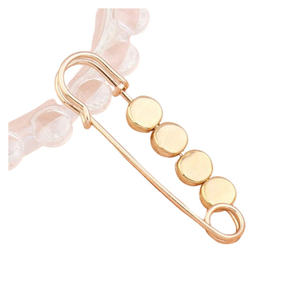 Guld midjebandsnålar (5-pack) - Justerbara jeansknappar cirkel