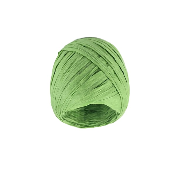 Håndværk Papir Reb - Græsgrøn Raffia Bold 20 Meter