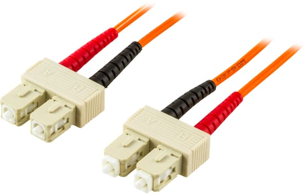 OM2 Fiber cable, SC - SC, duplex, UPC, 50/125, 1m, orange