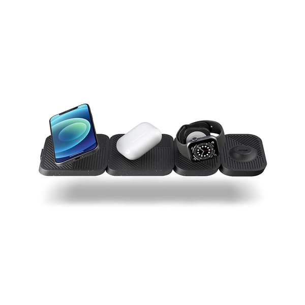 Modular USB-A + USB-C Laddare QI Extra Modul utan sladd Svart