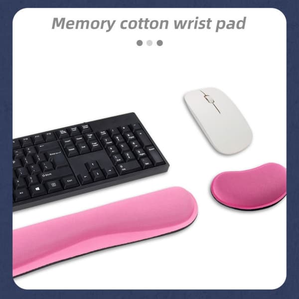 Ergonomisk musemåtte med håndledsstøtte Pink Pink