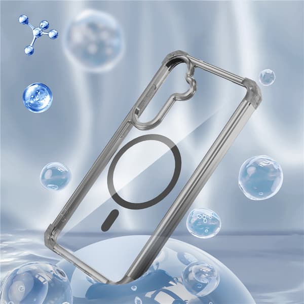 Elegant Transparent Sort Etui til Samsung S22