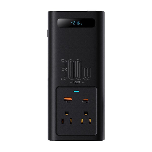 Power Inverter Baseus 300W (24V CN/EU) (svart)
