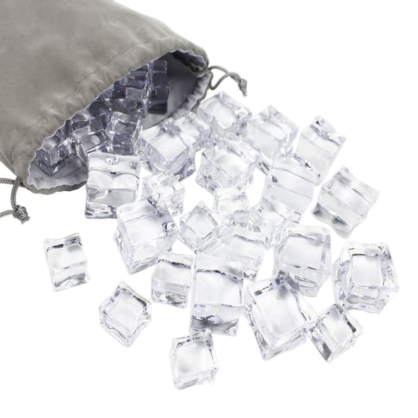 Förbättra din display med klara akryl isbitar - 50st 18 mm 18 mm