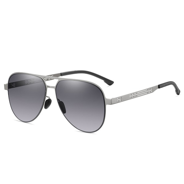 A758 Svarta Bågar Gradient Grå Polariserade Solglasögon SilverGrey SilverGrey