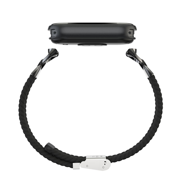 Snyggt flätat spänneband för Xiaomi Mi Band 9/10 Svart