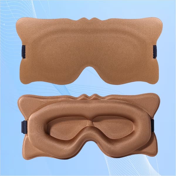 3D Kontureret Søvnmaske - Ultimativ Lysblokering Brown Brown