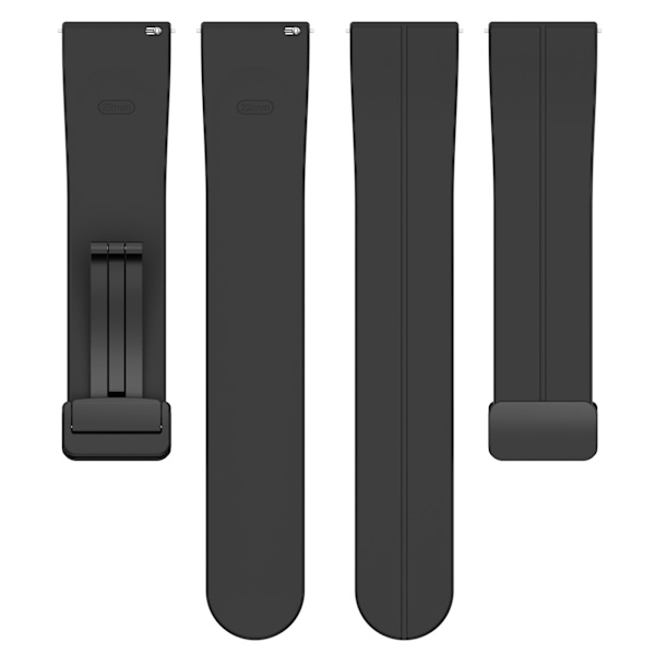 Klockarmband i Silikon - 18 mm Svart